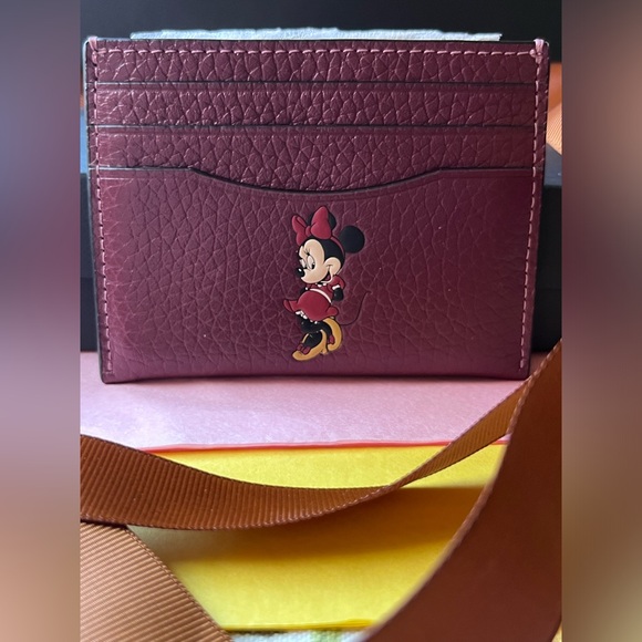 π DISNEY X COACH MINNIE MOUSE CREDIT CARD HOLDER π NWT π - Picture 10 of 16